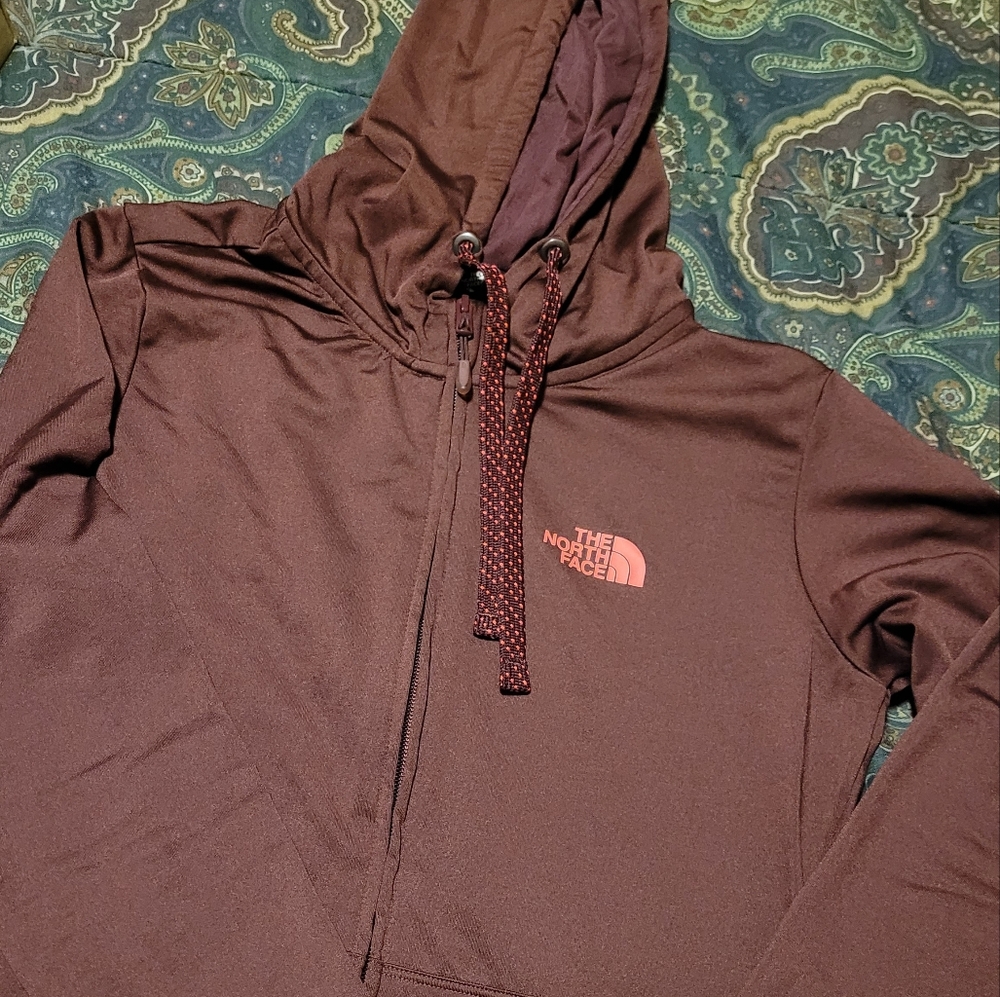 Burgundy zip-up hoodie
